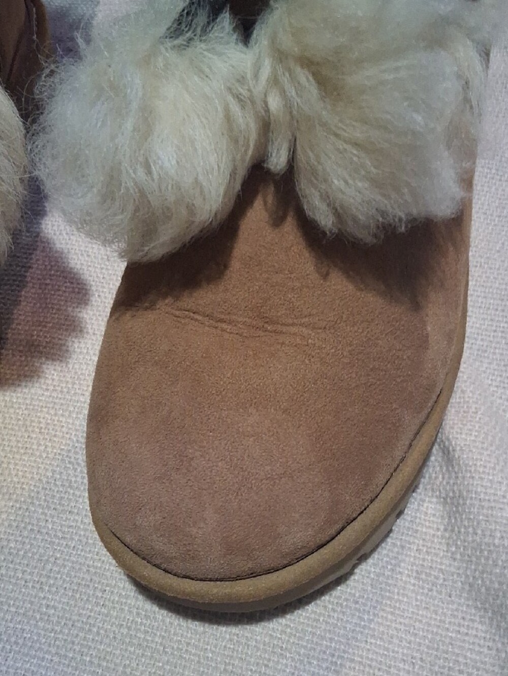 UGG Chestnut Brown Shearling-Lined Short Booties - Picture 3 of 16